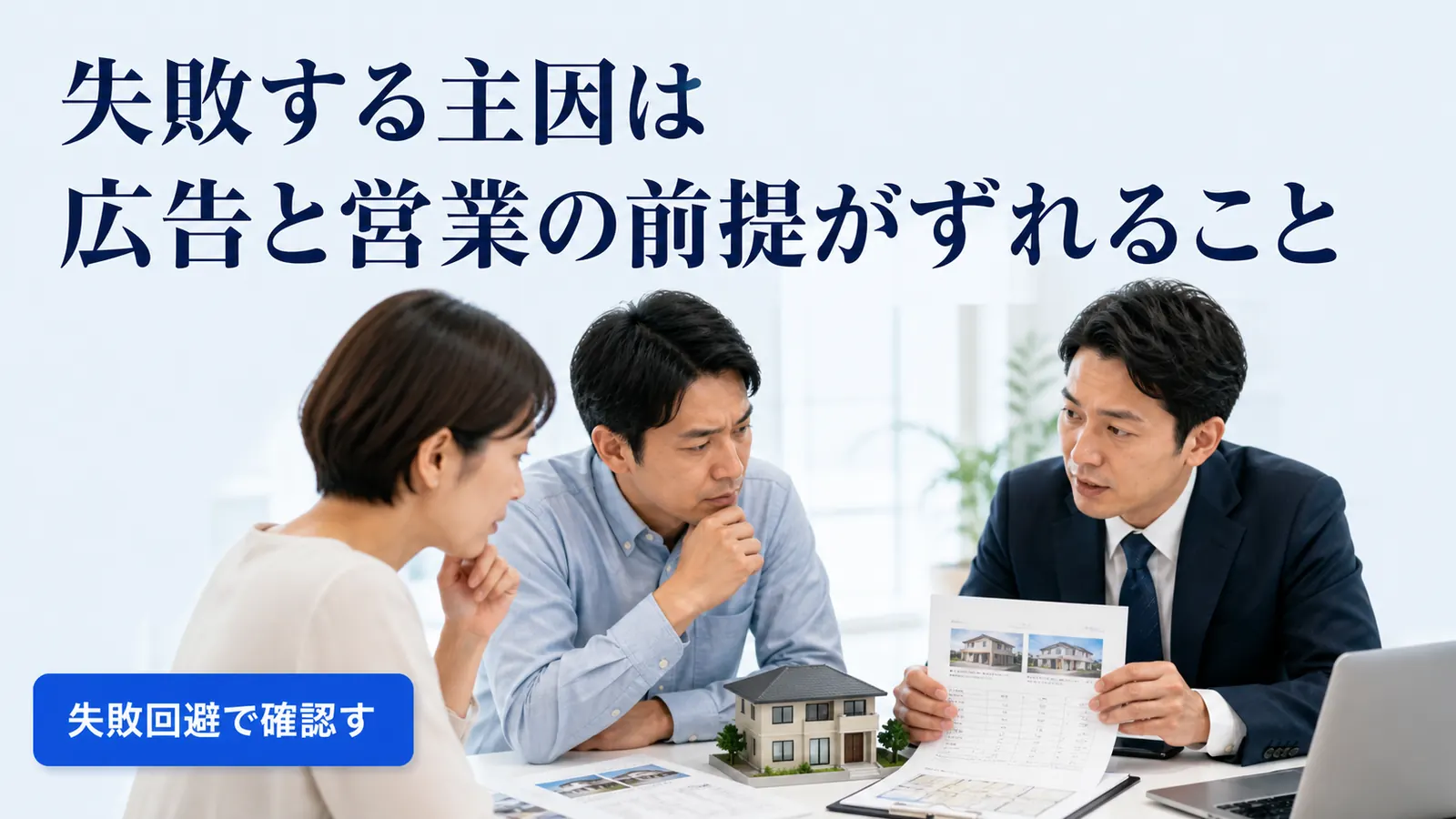 失敗する主因は広告と営業の前提がずれること