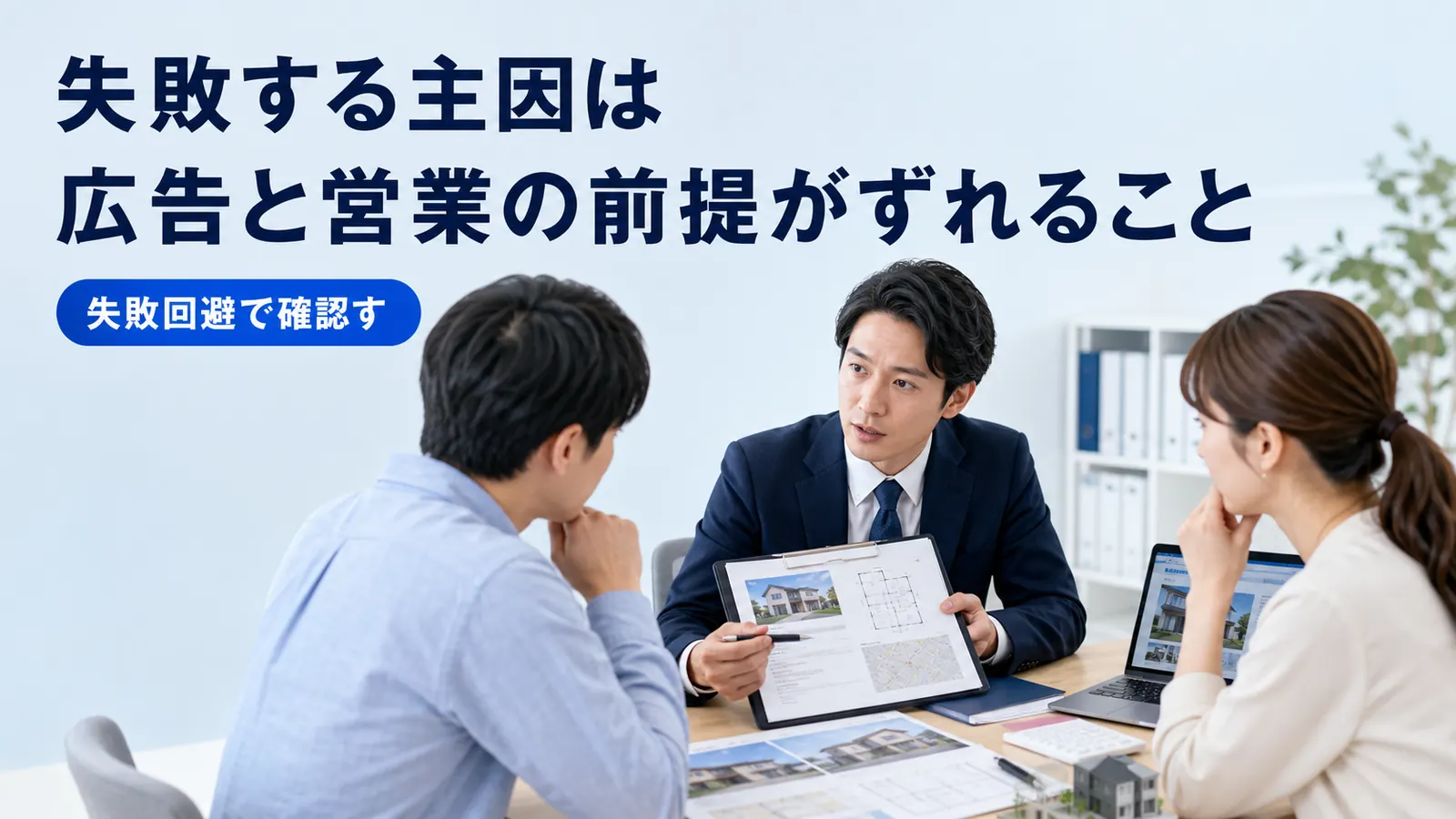 失敗する主因は広告と営業の前提がずれること