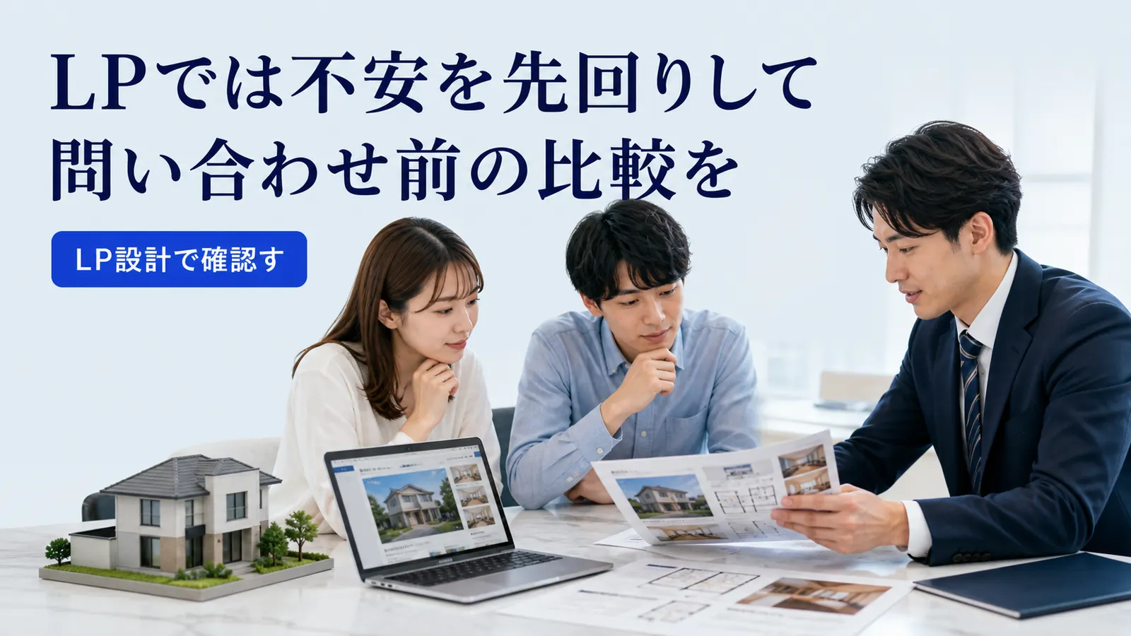 LPでは不安を先回りして問い合わせ前の比較を