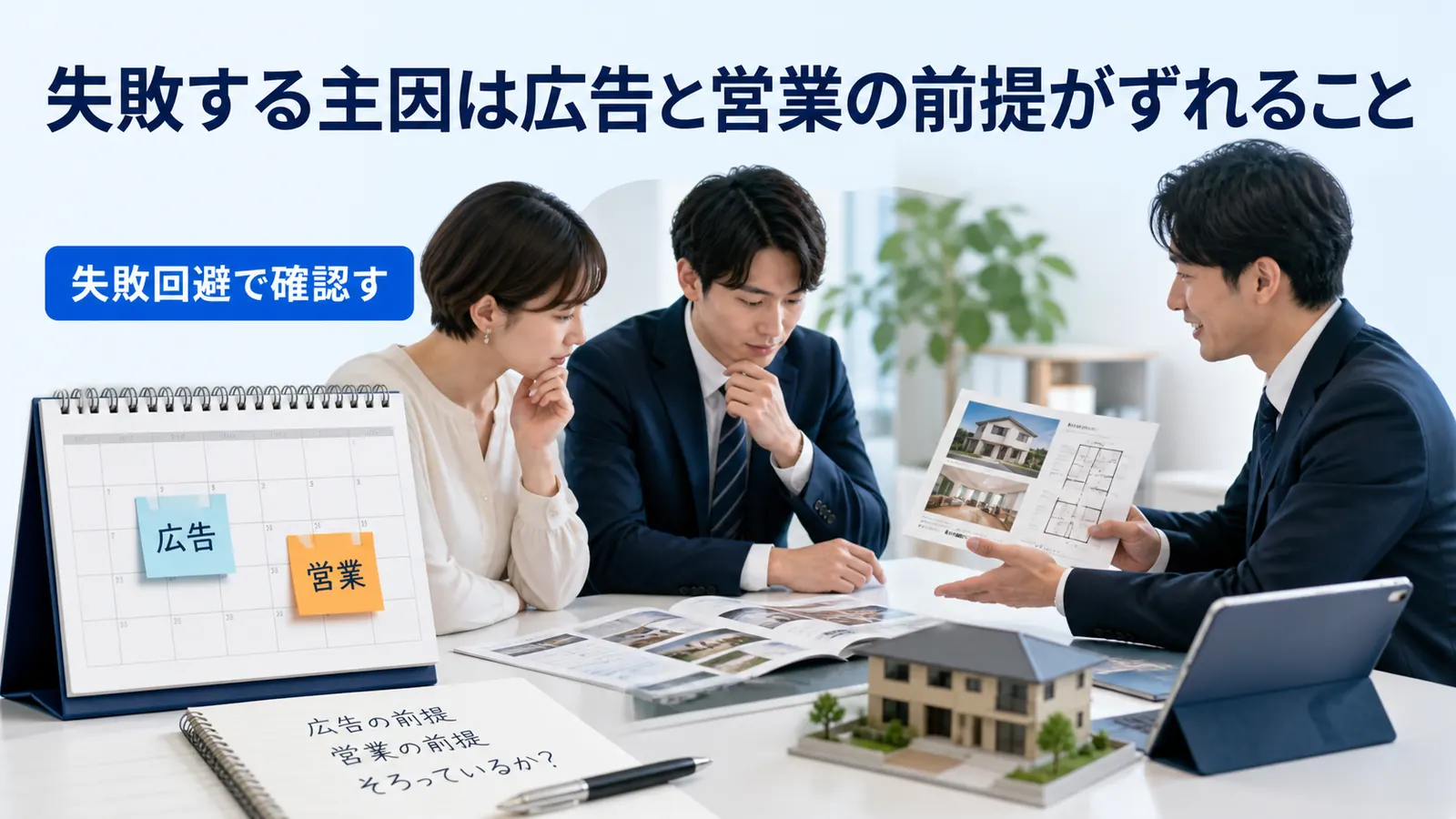失敗する主因は広告と営業の前提がずれること