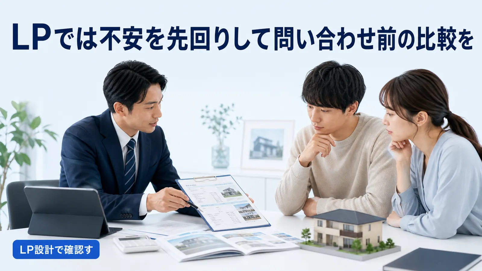 LPでは不安を先回りして問い合わせ前の比較を
