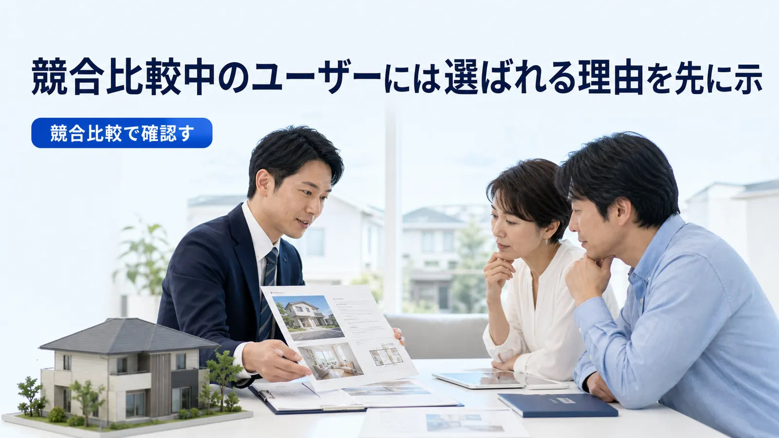 競合比較中のユーザーには選ばれる理由を先に示