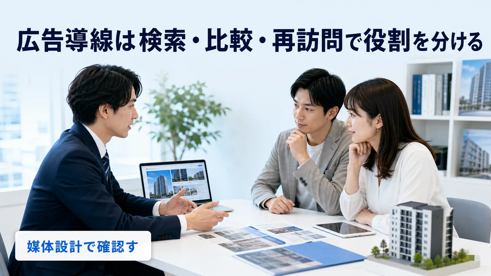 広告導線は検索・比較・再訪問で役割を分ける