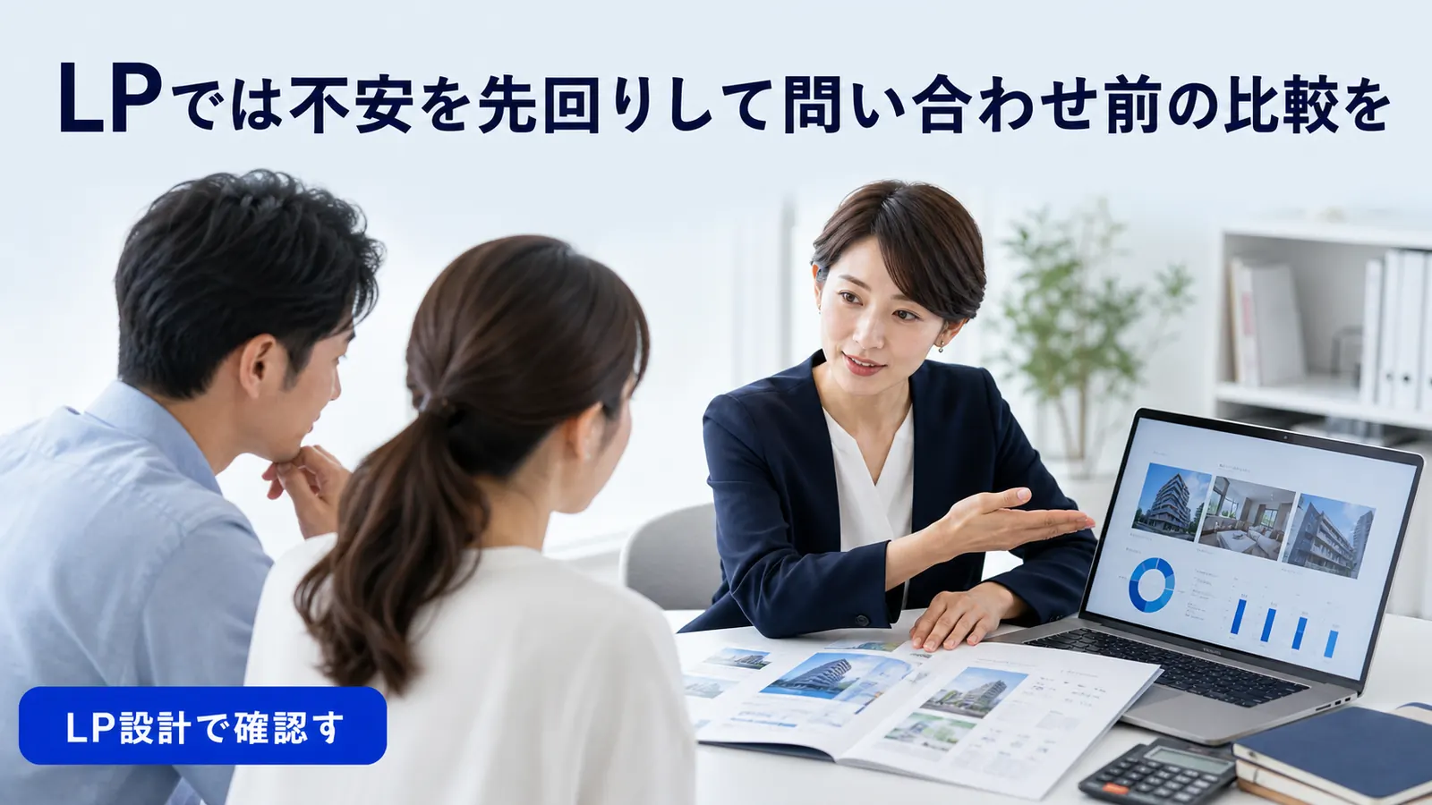 LPでは不安を先回りして問い合わせ前の比較を
