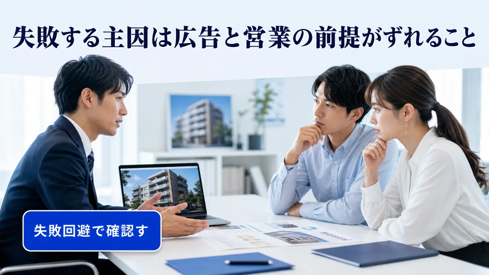 失敗する主因は広告と営業の前提がずれること