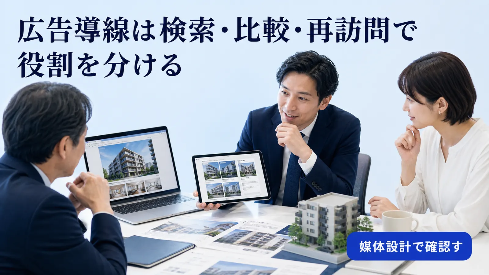 広告導線は検索・比較・再訪問で役割を分ける