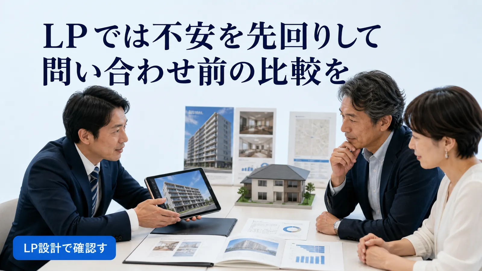 LPでは不安を先回りして問い合わせ前の比較を