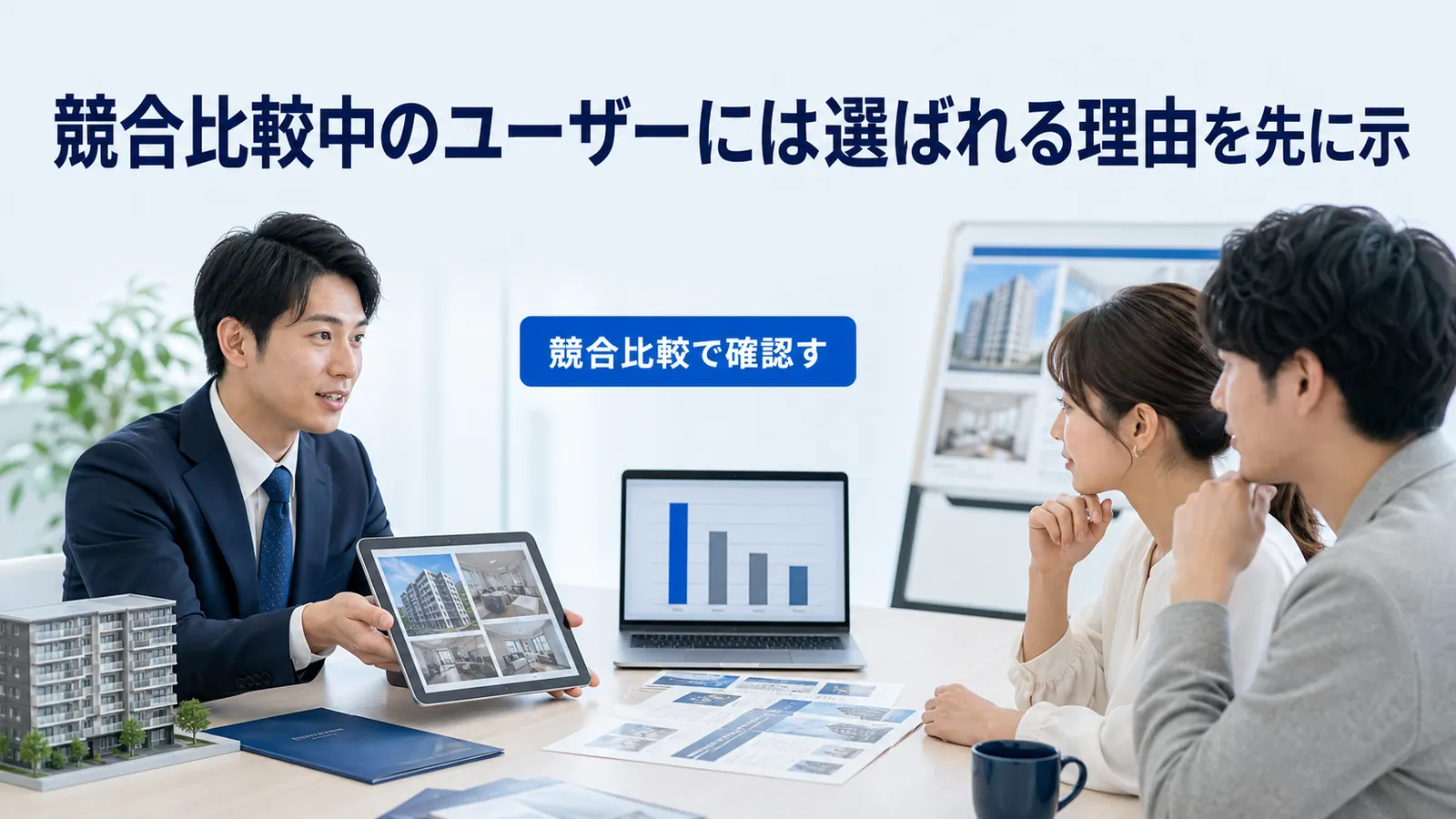 競合比較中のユーザーには選ばれる理由を先に示