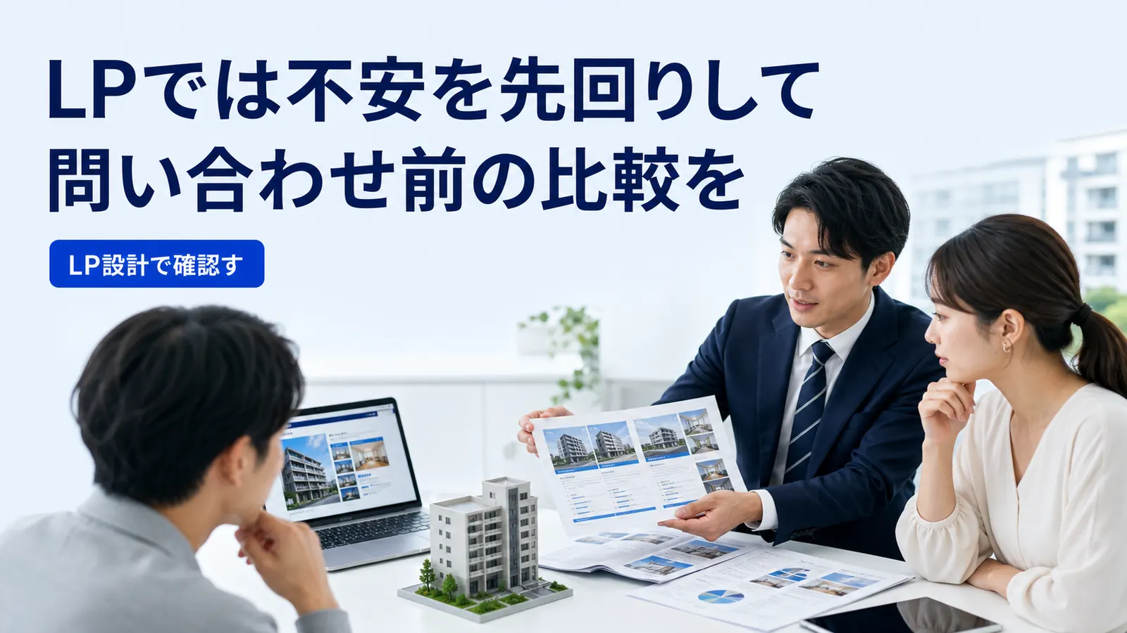 LPでは不安を先回りして問い合わせ前の比較を