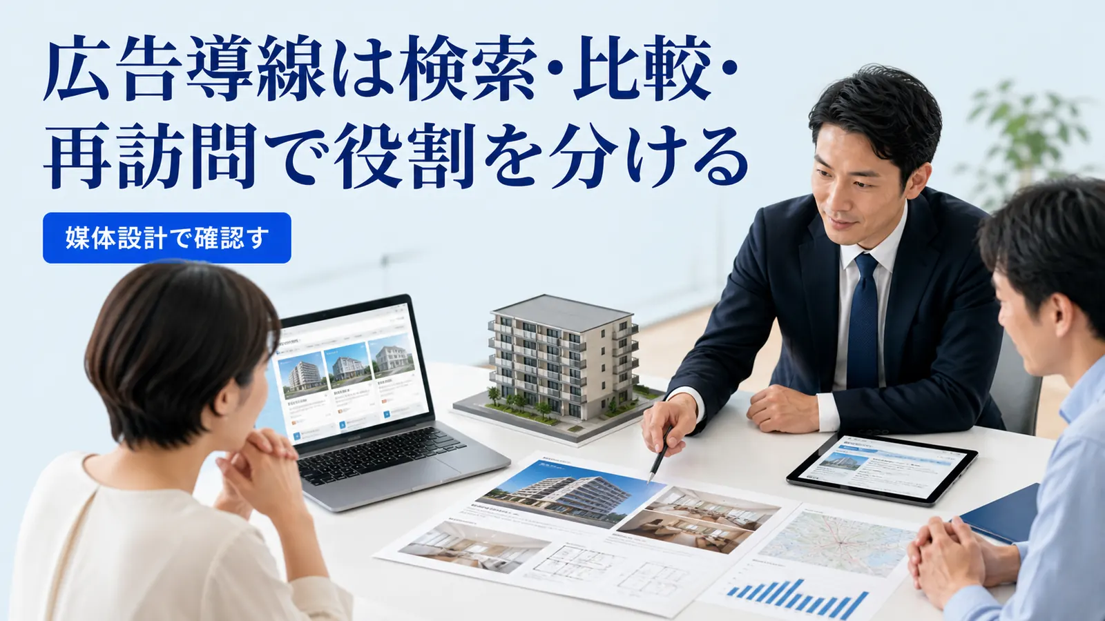 広告導線は検索・比較・再訪問で役割を分ける