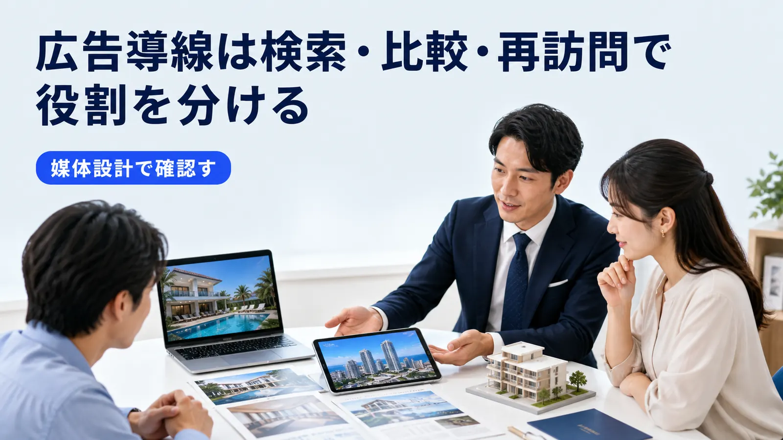 広告導線は検索・比較・再訪問で役割を分ける