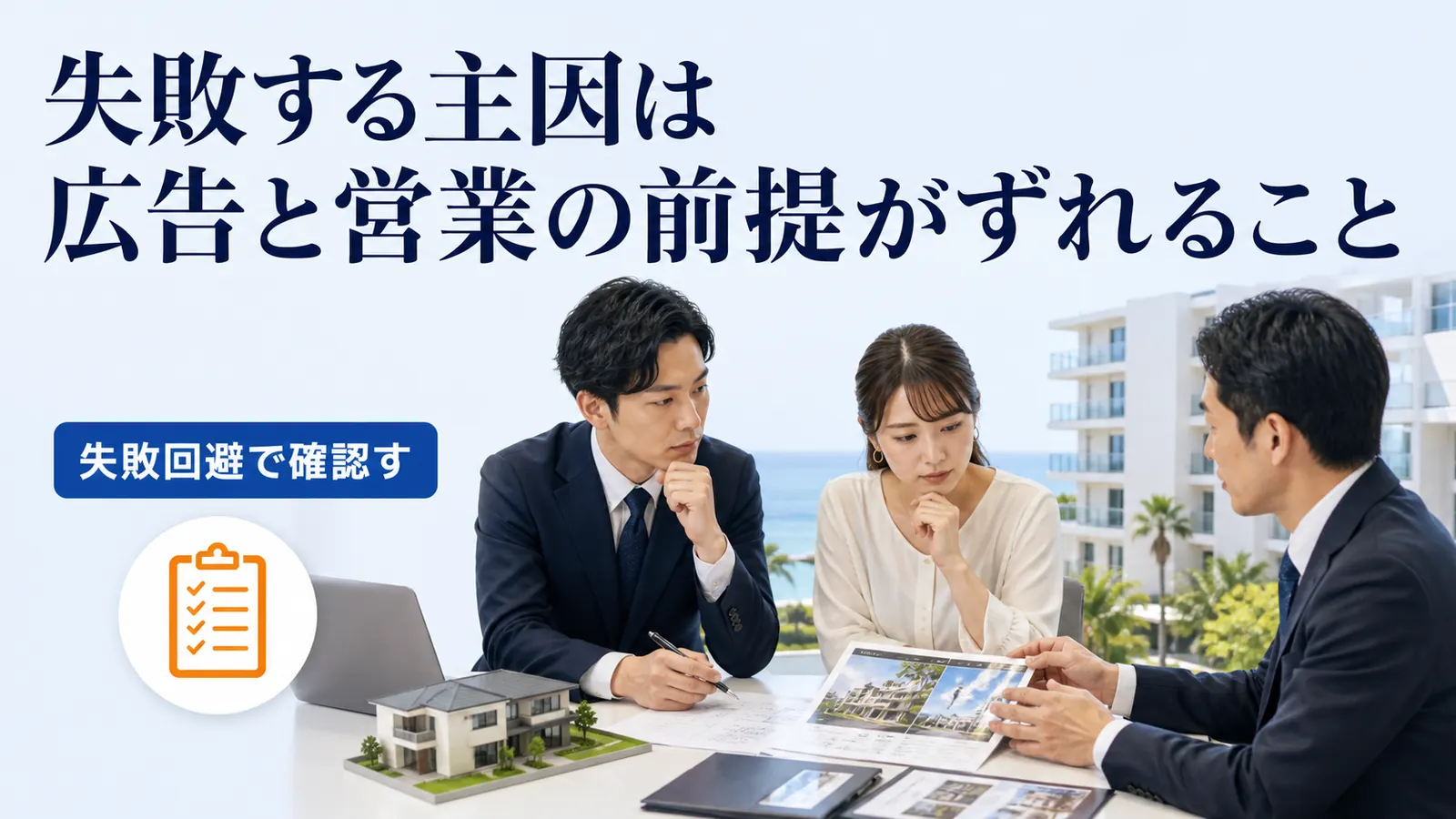 失敗する主因は広告と営業の前提がずれること