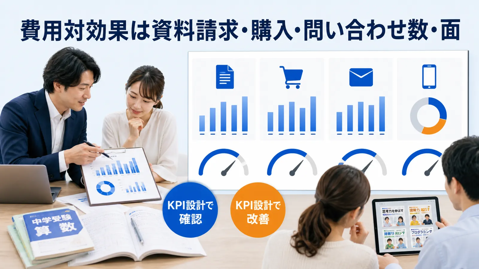 費用対効果は資料請求・購入・問い合わせ数・面