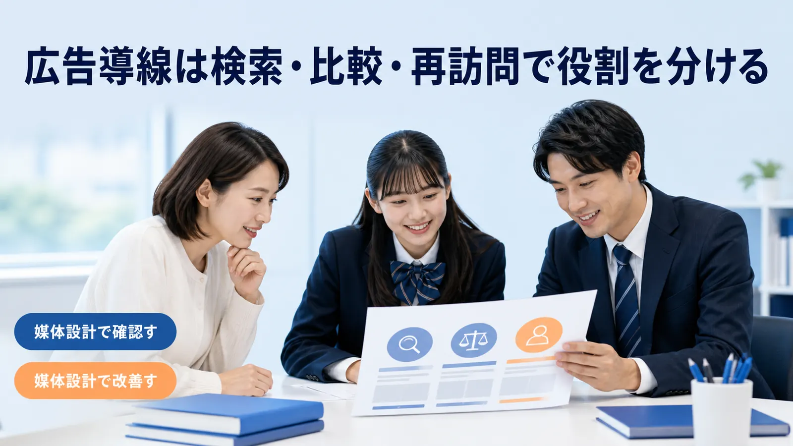 広告導線は検索・比較・再訪問で役割を分ける