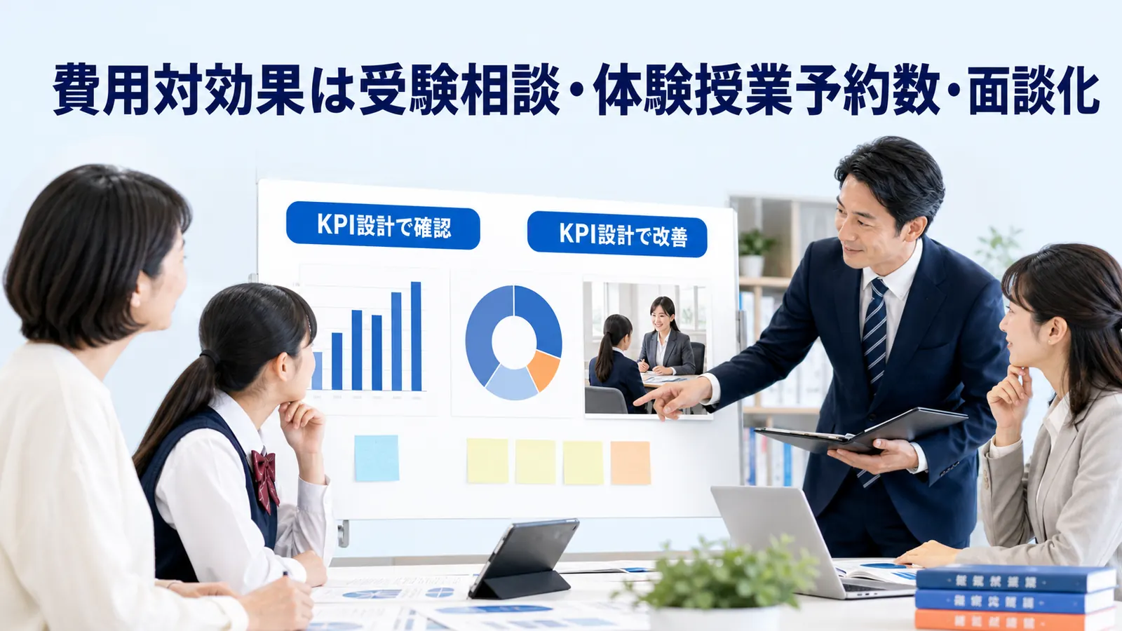 費用対効果は受験相談・体験授業予約数・面談化