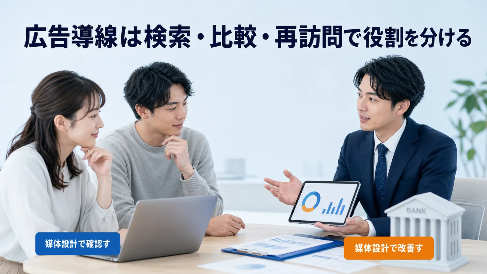 広告導線は検索・比較・再訪問で役割を分ける