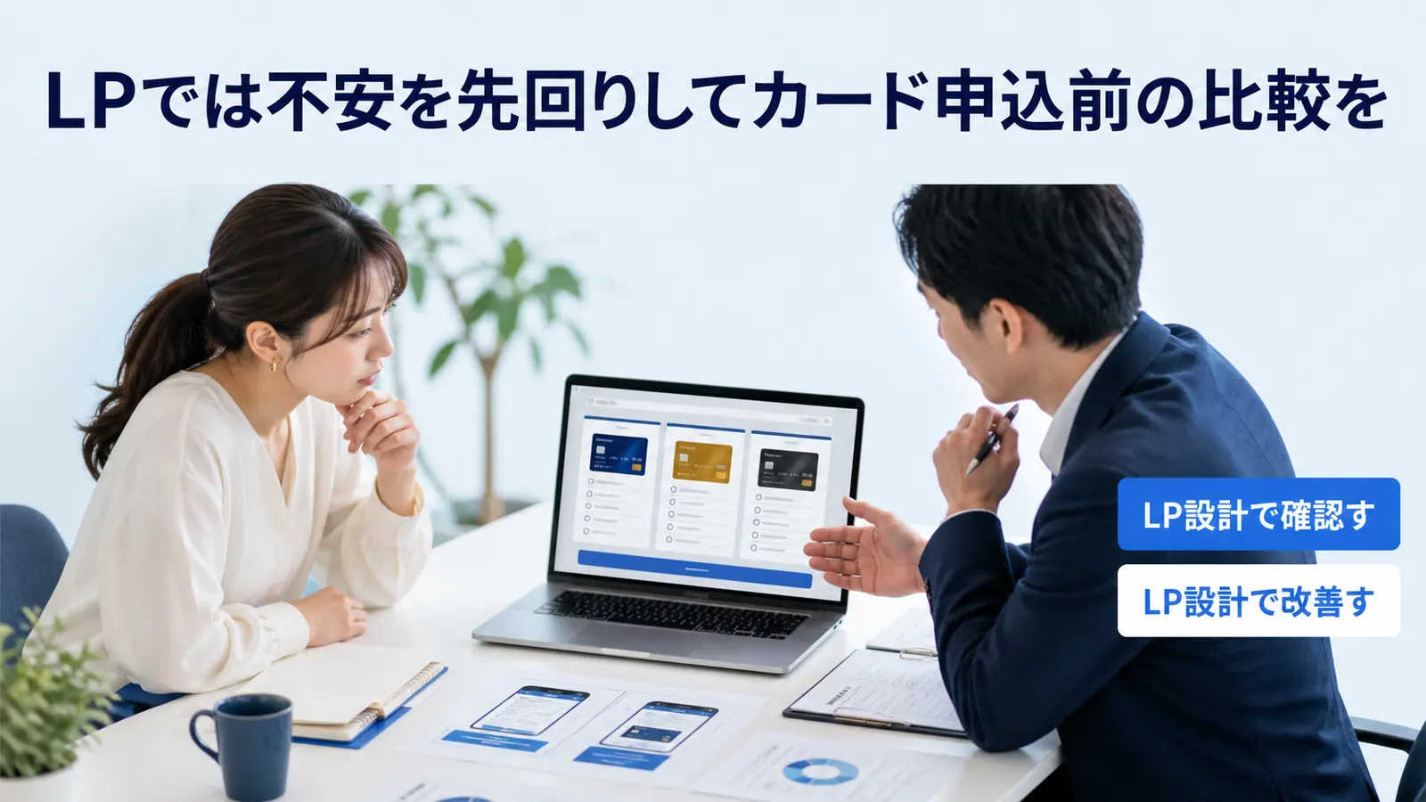 LPでは不安を先回りしてカード申込前の比較を