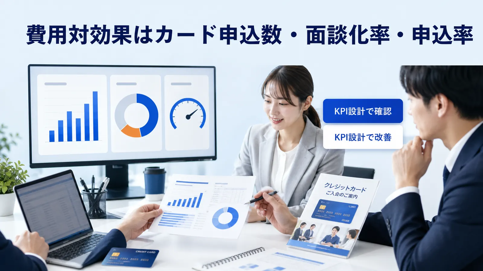 費用対効果はカード申込数・面談化率・申込率