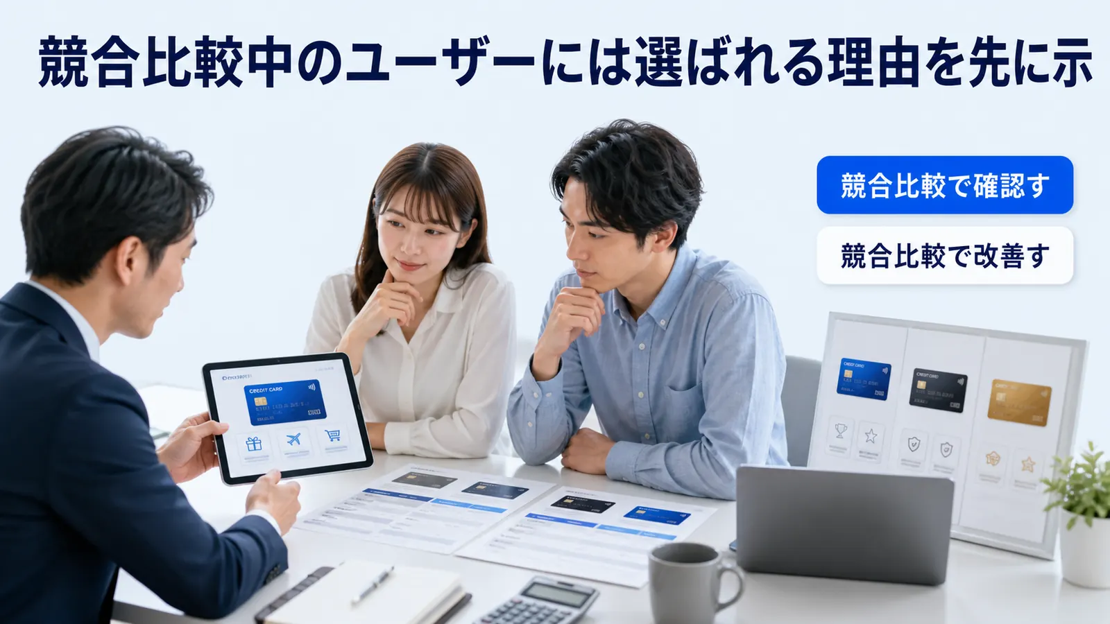 競合比較中のユーザーには選ばれる理由を先に示