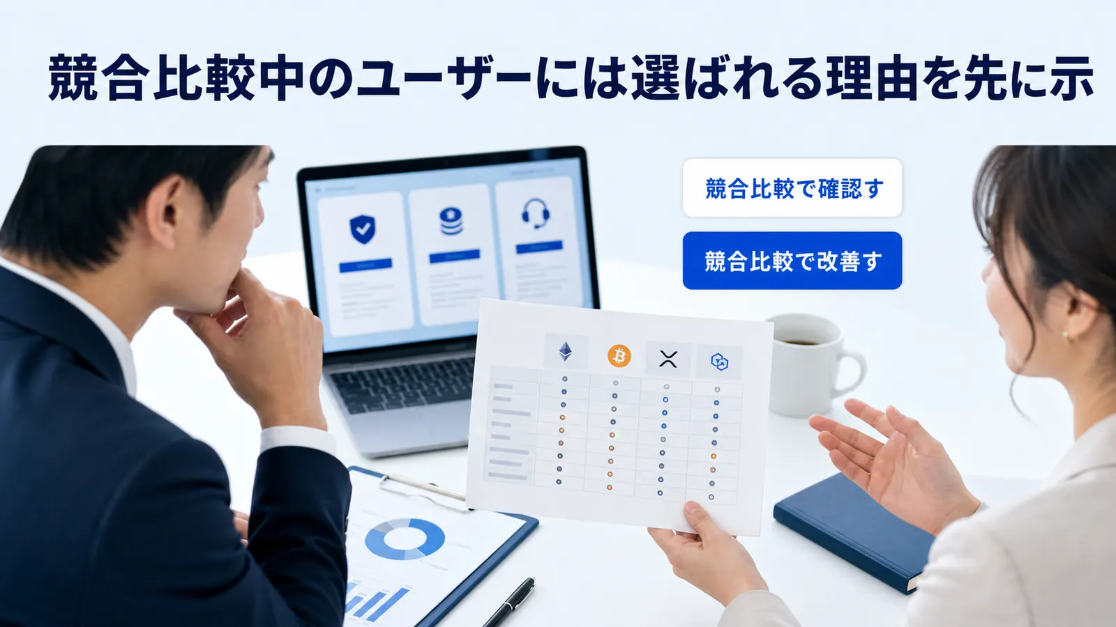 競合比較中のユーザーには選ばれる理由を先に示