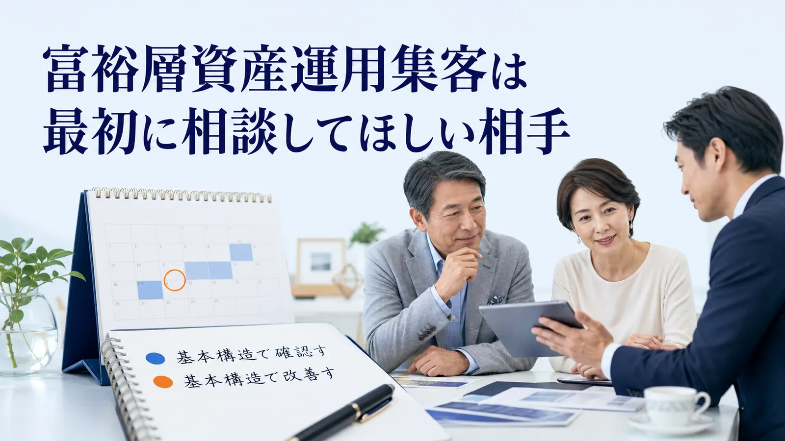 富裕層資産運用集客は最初に相談してほしい相手