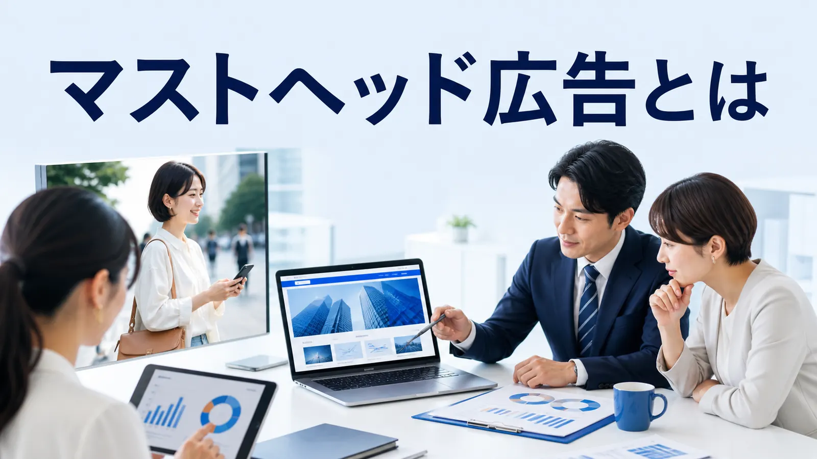 マストヘッド広告とはを内容別のオリジナル構図で整理した図解