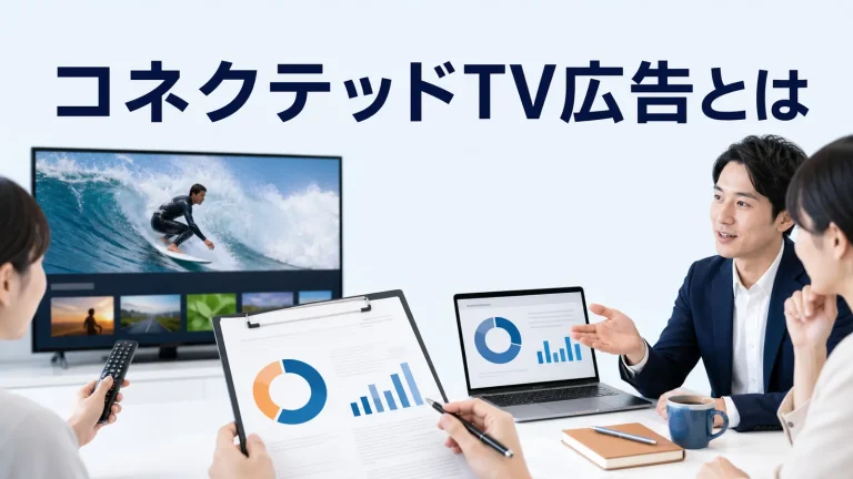 コネクテッドTV広告とはを内容別のオリジナル構図で整理した図解