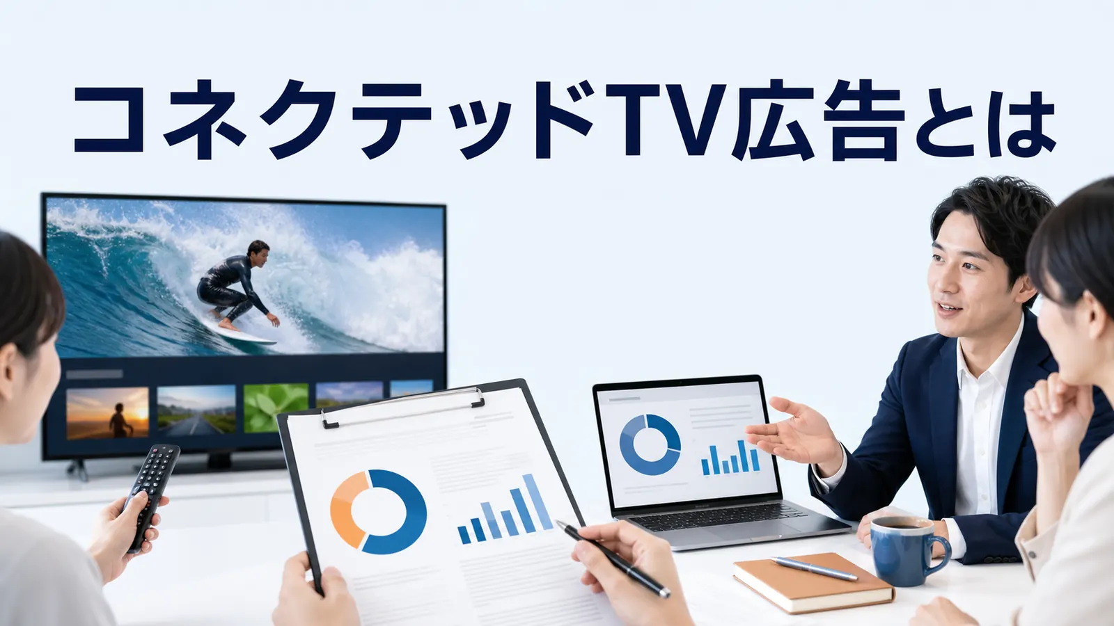 コネクテッドTV広告とはを内容別のオリジナル構図で整理した図解