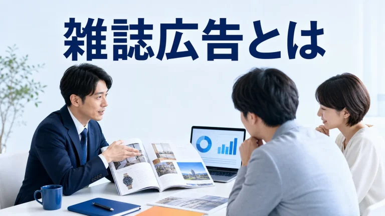 雑誌広告とはを内容別のオリジナル構図で整理した図解