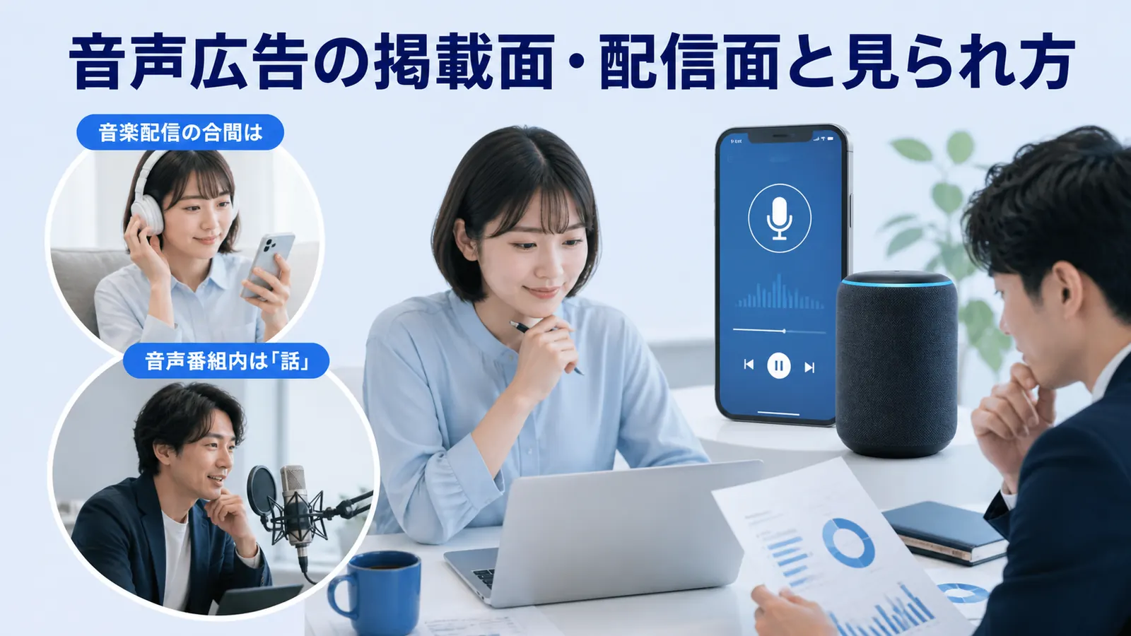 音声広告の掲載面・配信面と見られ方