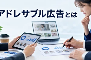 アドレサブル広告とはを内容別のオリジナル構図で整理した図解