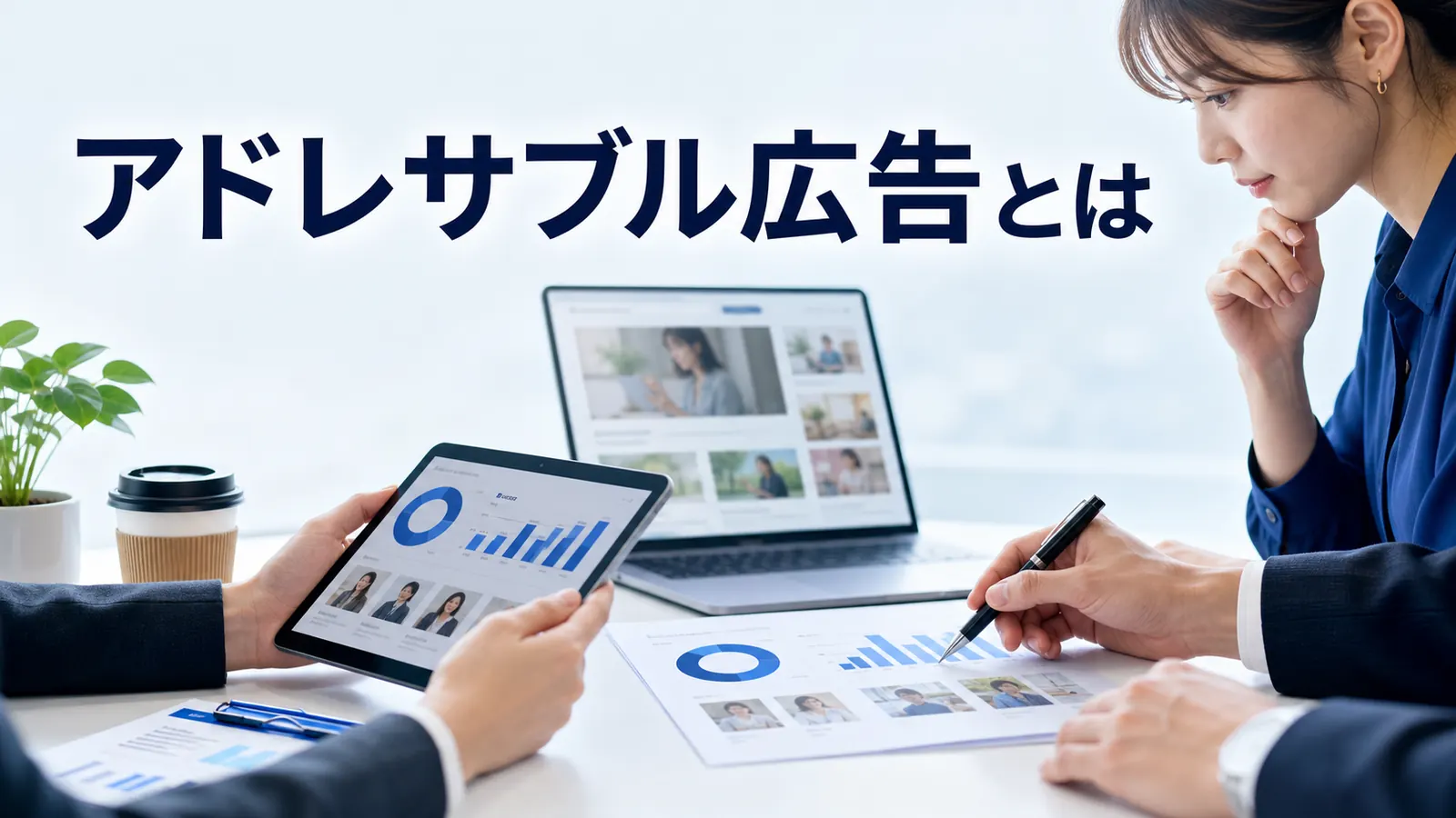 アドレサブル広告とはを内容別のオリジナル構図で整理した図解