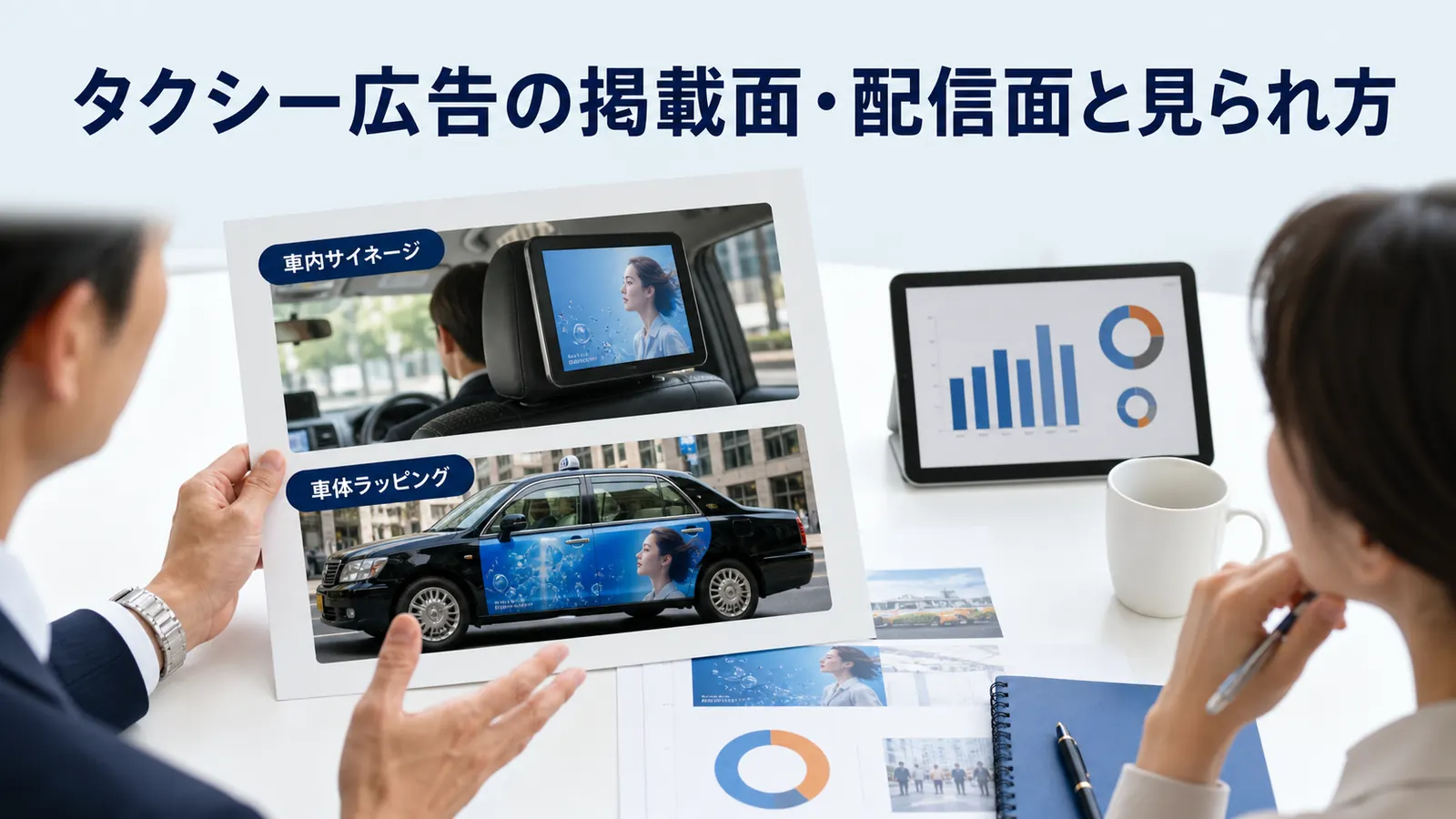 タクシー広告の掲載面・配信面と見られ方
