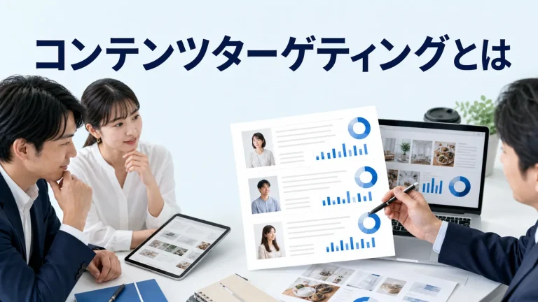 コンテンツターゲティングとはを内容別のオリジナル構図で整理した図解