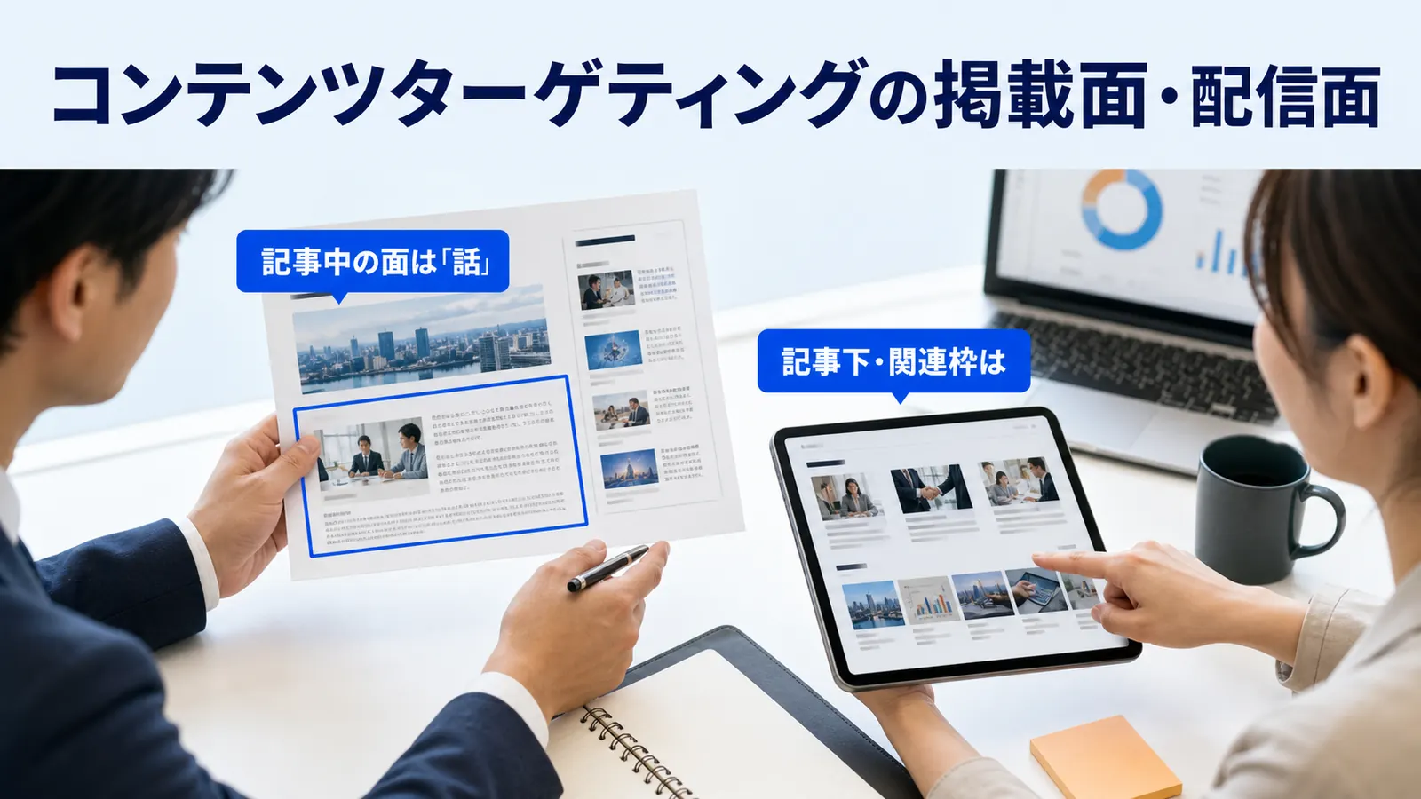 コンテンツターゲティングの掲載面・配信面