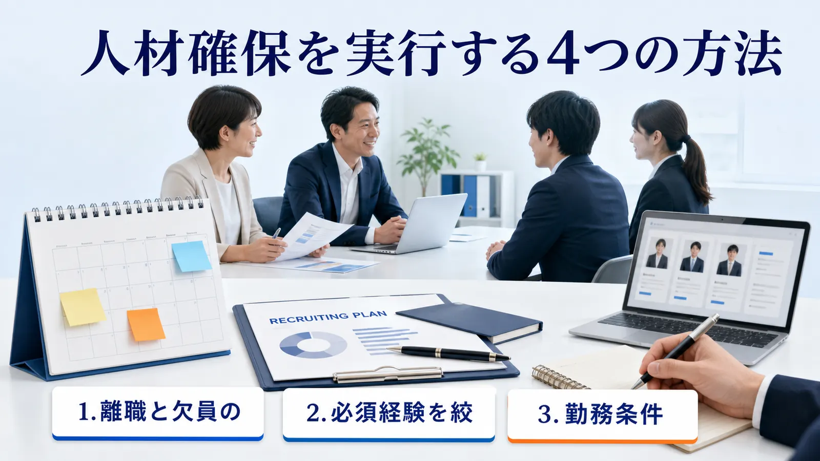 人材確保を実行する4つの方法