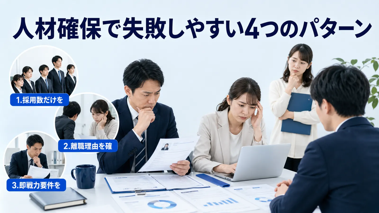 人材確保で失敗しやすい4つのパターン