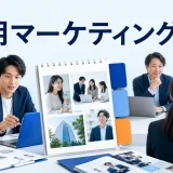 採用マーケティングとはを内容別のオリジナル構図で整理した図解