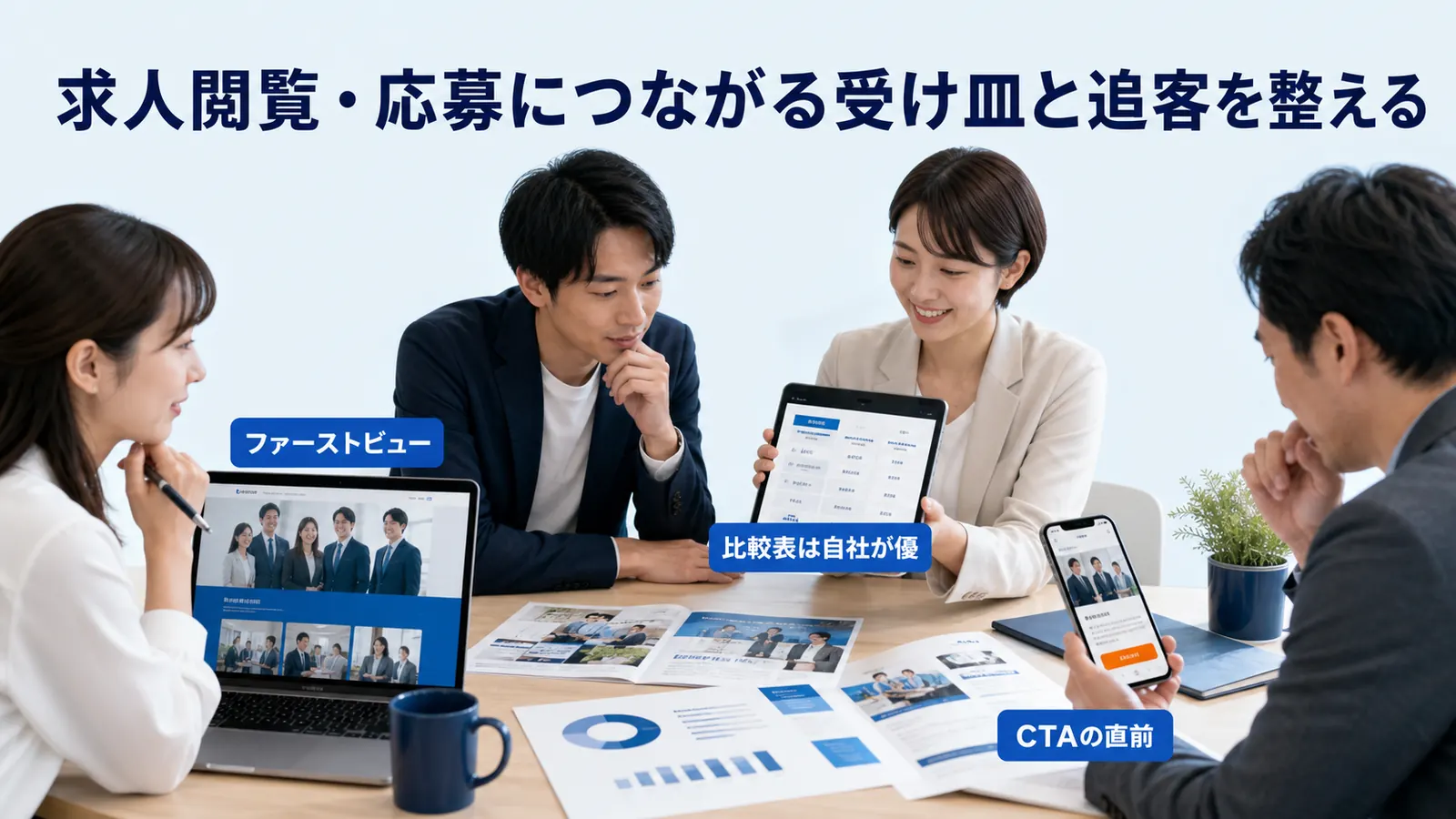 求人閲覧・応募につながる受け皿と追客を整える