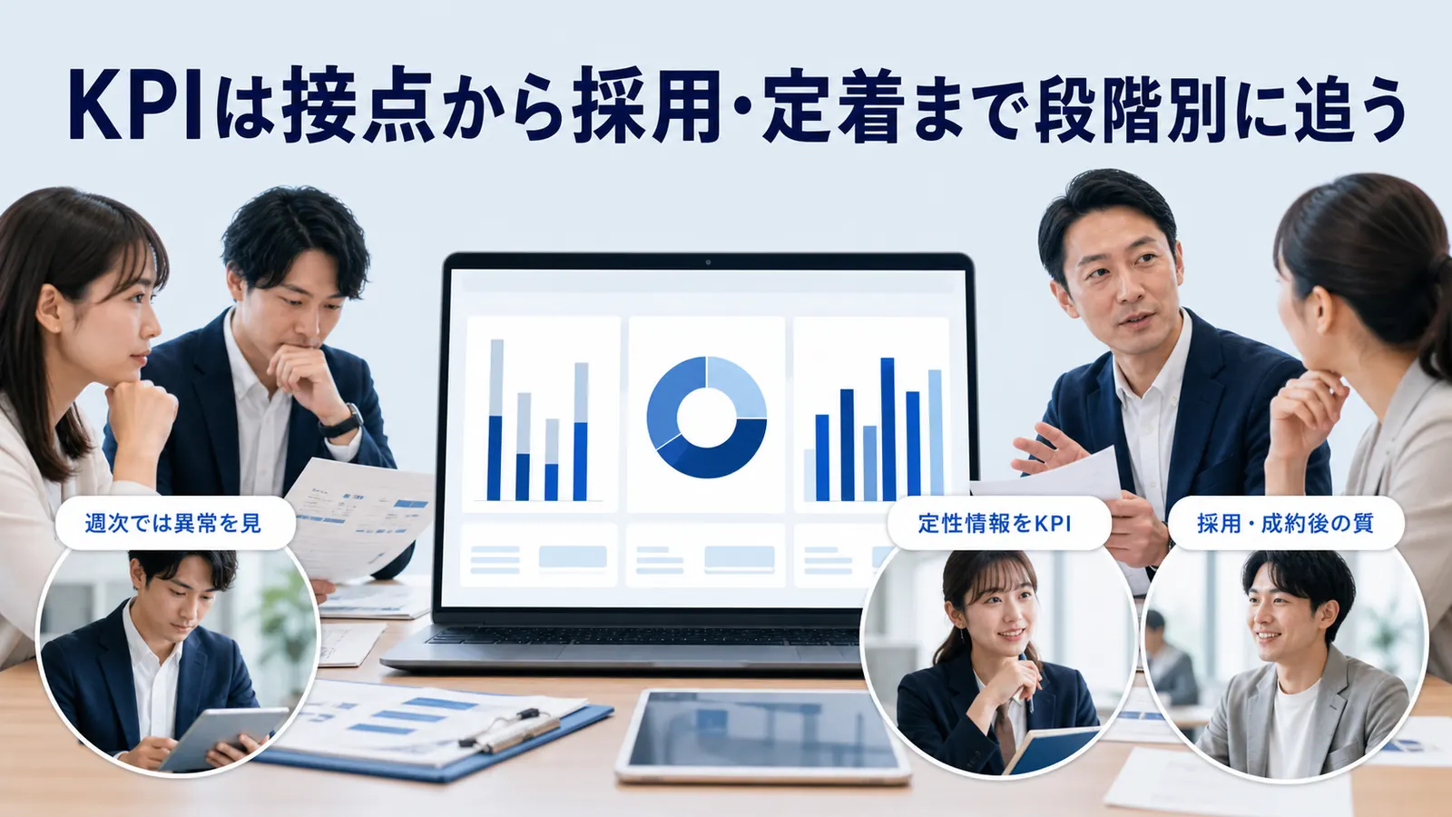 KPIは接点から採用・定着まで段階別に追う