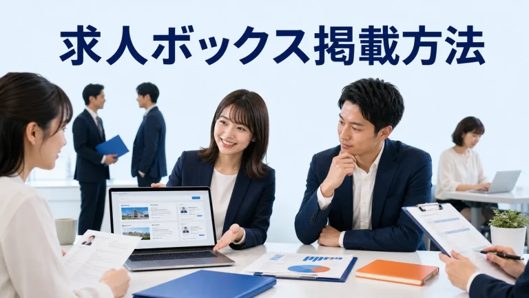 求人ボックス掲載方法を内容別のオリジナル構図で整理した図解