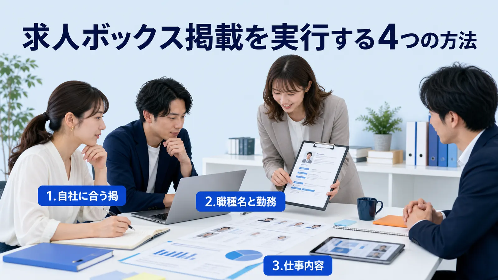求人ボックス掲載を実行する4つの方法