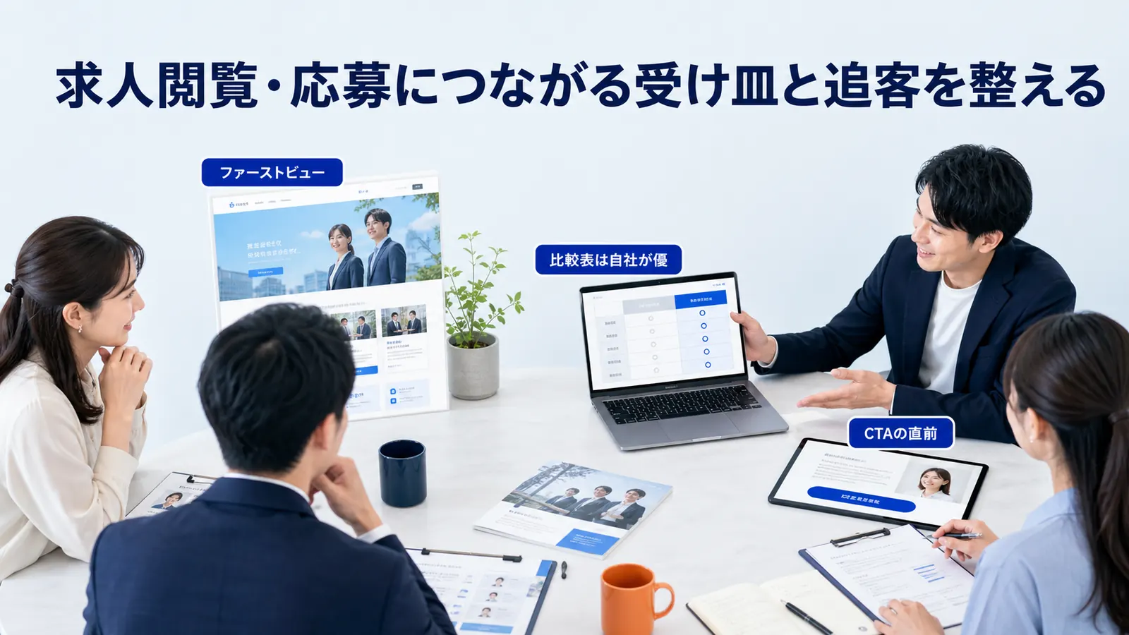 求人閲覧・応募につながる受け皿と追客を整える