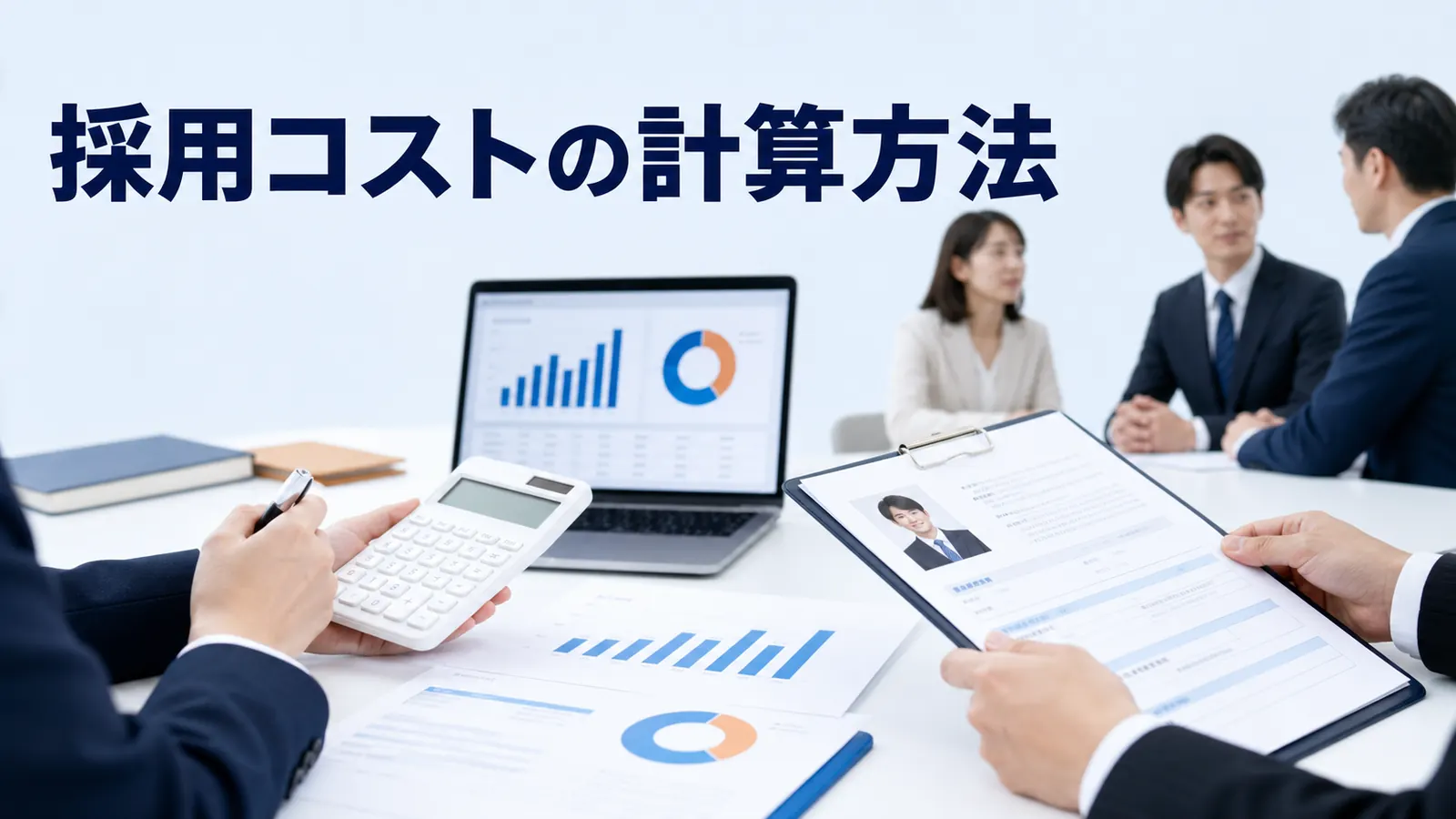 採用コストの計算方法を内容別のオリジナル構図で整理した図解