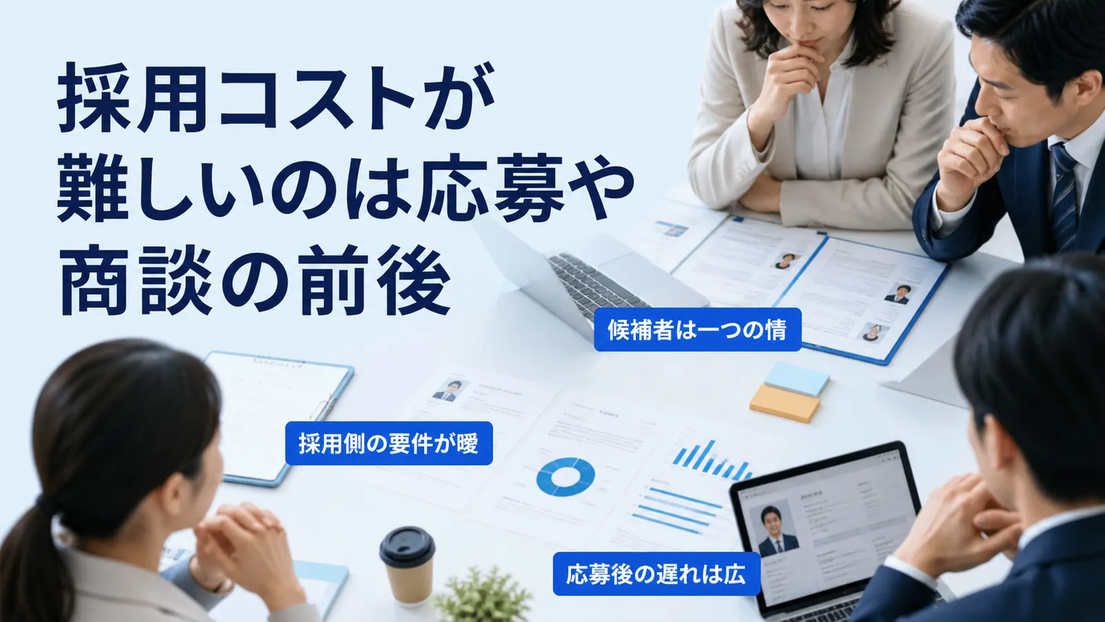 採用コストが難しいのは応募や商談の前後