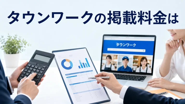 タウンワークの掲載料金はを内容別のオリジナル構図で整理した図解