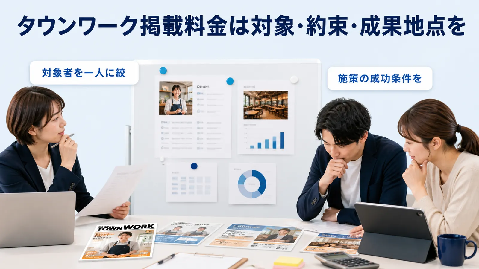 タウンワーク掲載料金は対象・約束・成果地点を