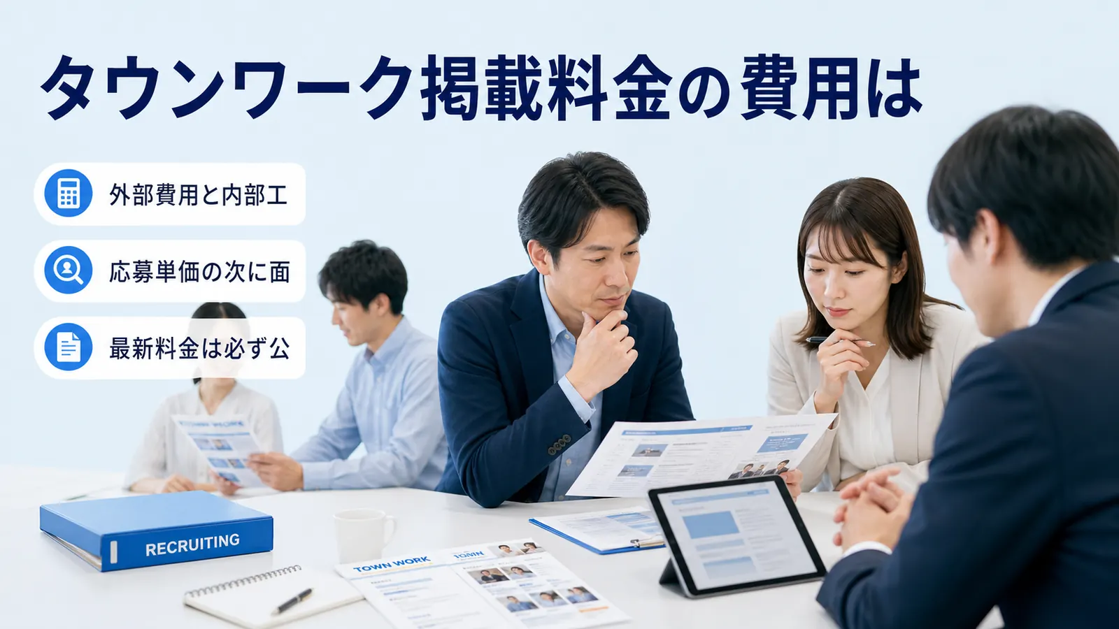 タウンワーク掲載料金の費用は