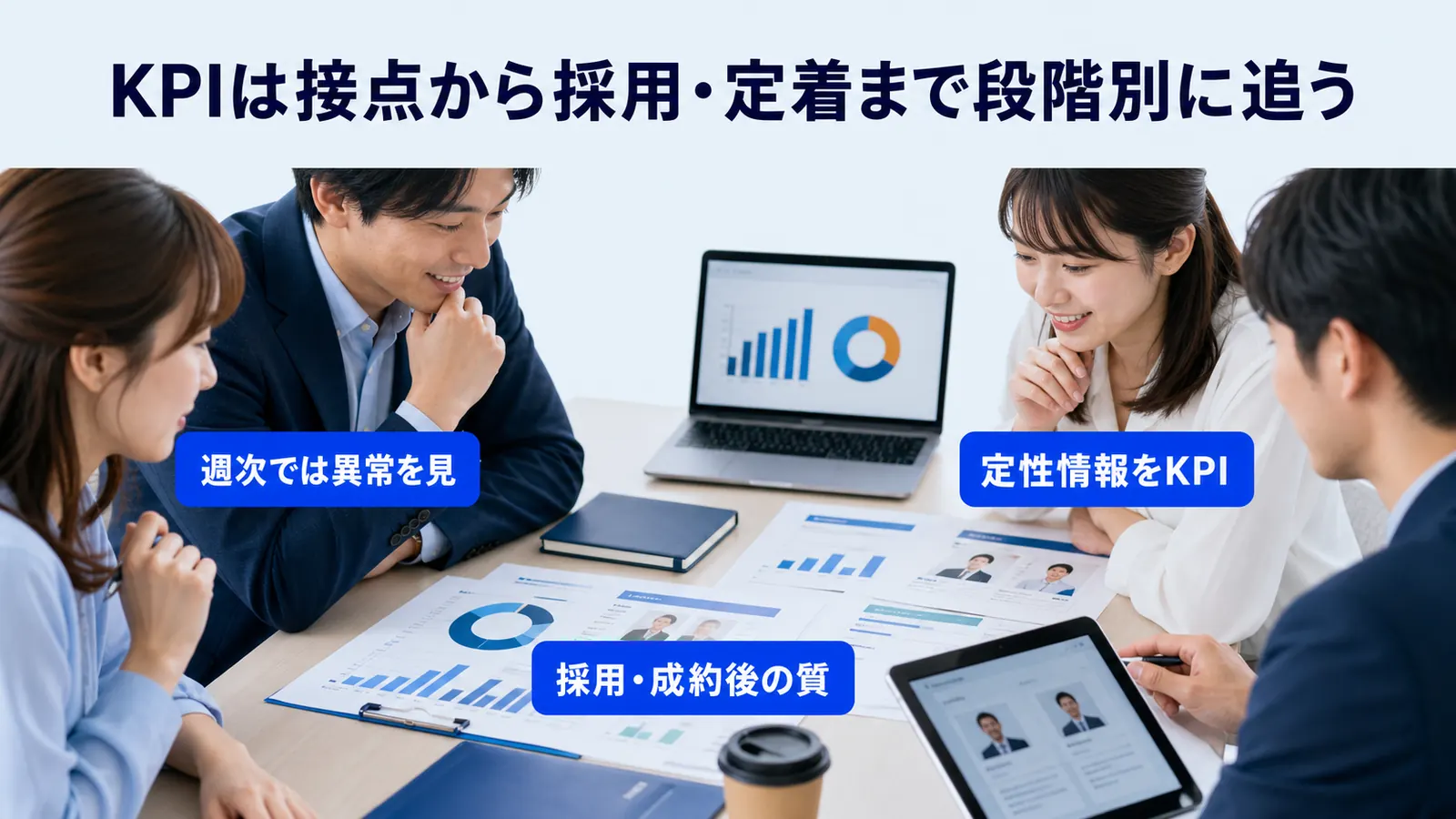 KPIは接点から採用・定着まで段階別に追う