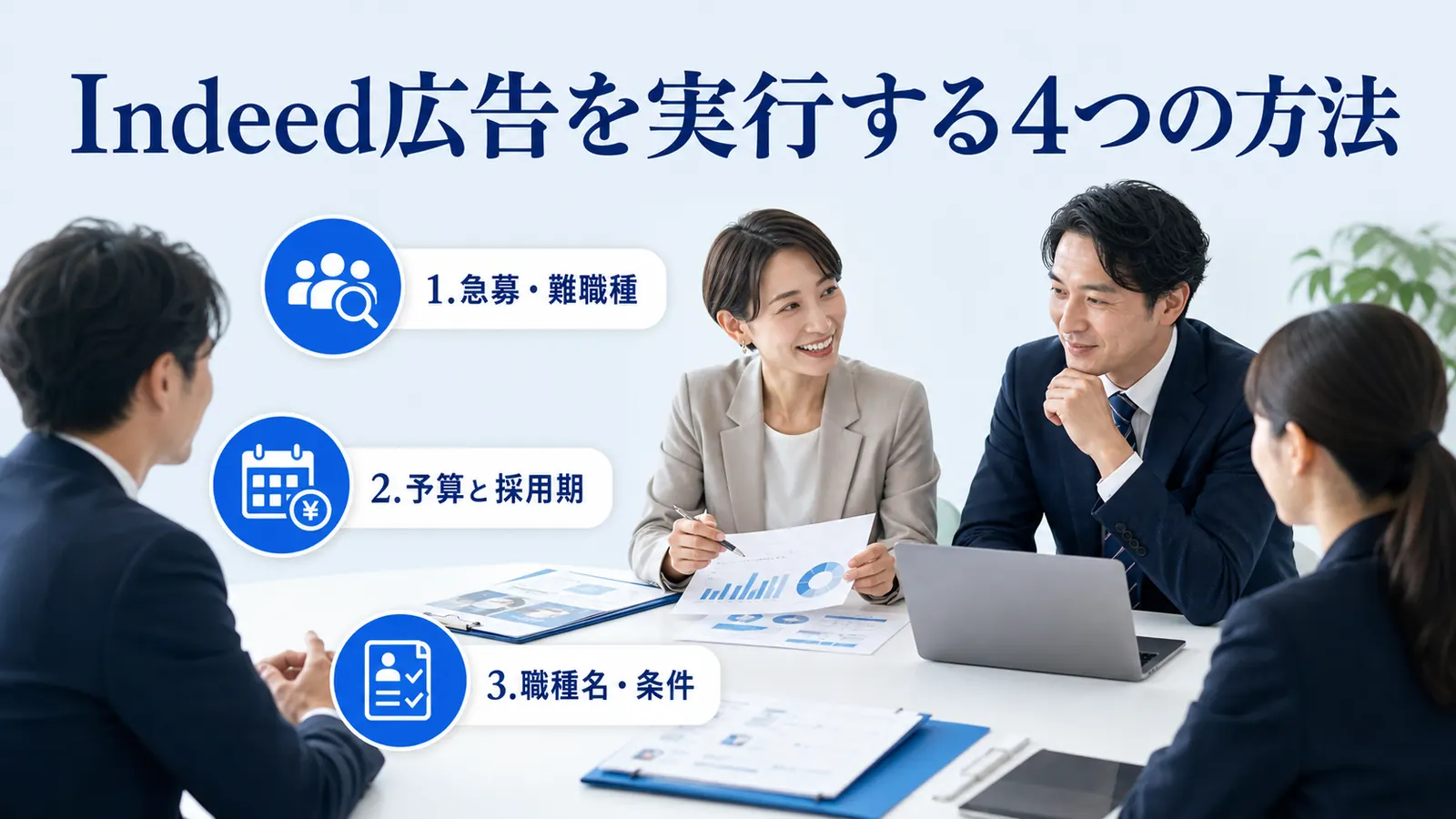 Indeed広告を実行する4つの方法